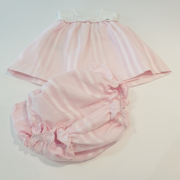 Vestido niña punto y tela colección Aura de Paz Rodríguez