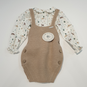 Peto punto y tela estampada camel unisex de Pangasa
