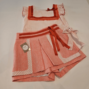 Conjunto dos piezas short corto coralina verano Noma Fernández