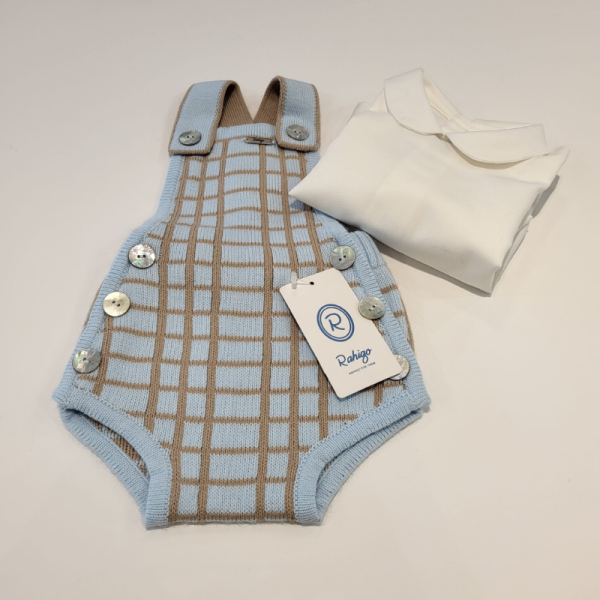 Conjunto niño dos piezas punto a cuadros Rahigo