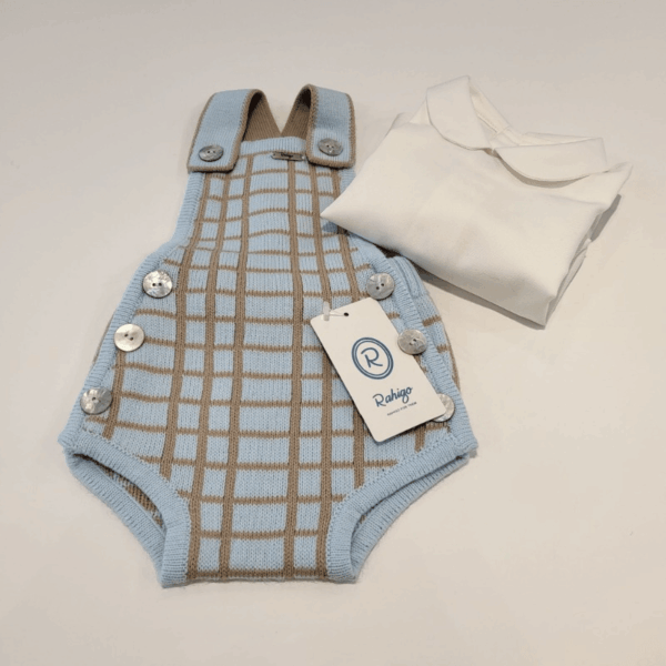 Conjunto niño dos piezas punto a cuadros de Rahigo invierno