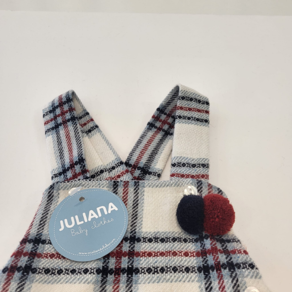 Conjunto peto niño dos piezas cuadros de Juliana