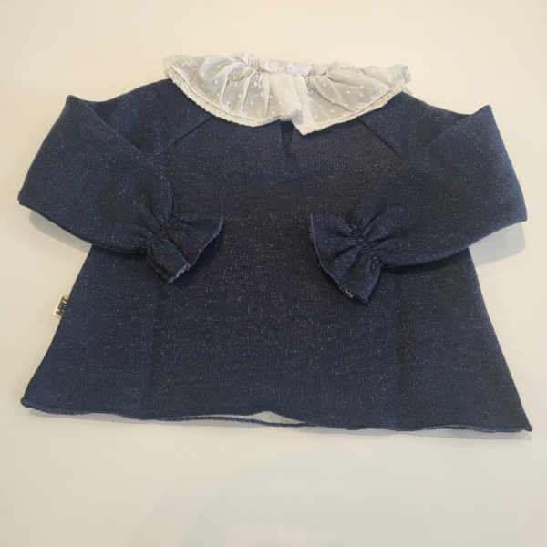 Conjunto sudadera braguita felpa lurex azul de La Martinica