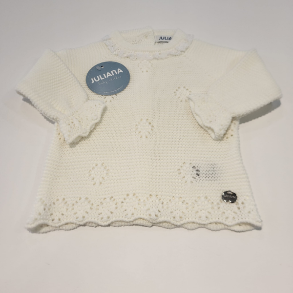 Juego tres piezas gorrito niña firma Juliana