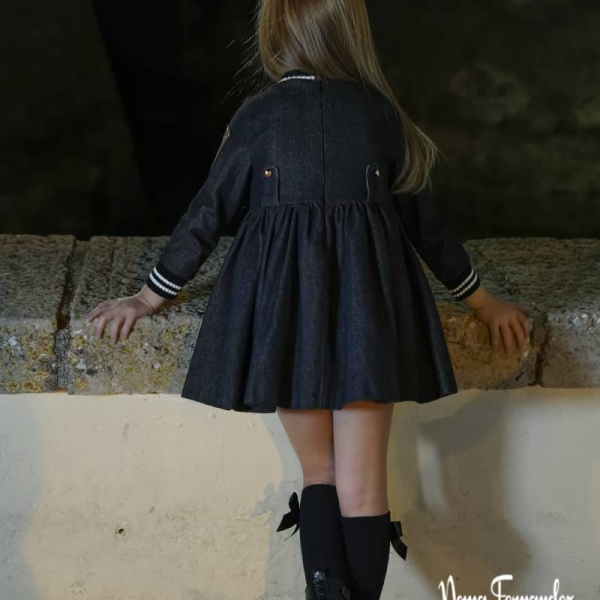 Vestido Toscana niña tela vaquera suave de Noma Fernández -50% - Imagen 4