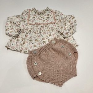 Conjunto blusa tela y braga de punto de Martin Aranda