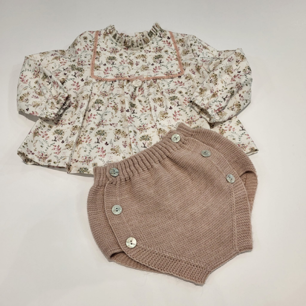 Conjunto blusa tela y braga de punto de Martin Aranda