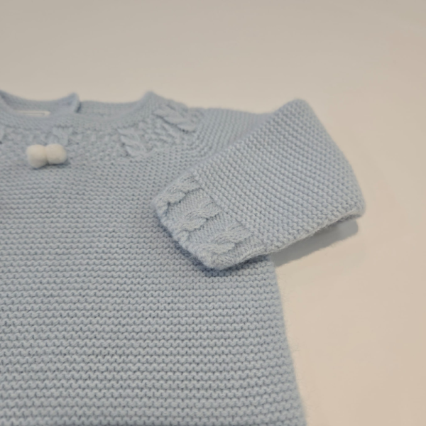 Pelele con pie para niño en azul Carmen Taberner invierno 2024