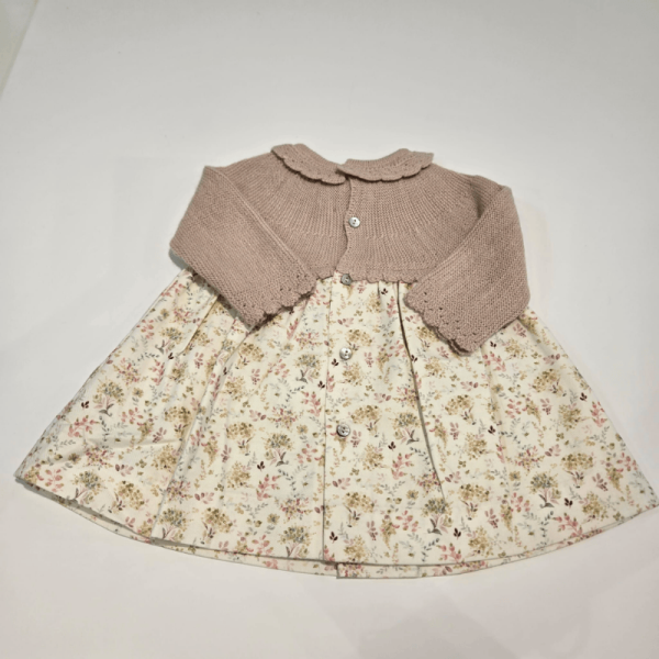 Vestido rosa empolvado punto y tela de Martín Aranda invierno - Imagen 3