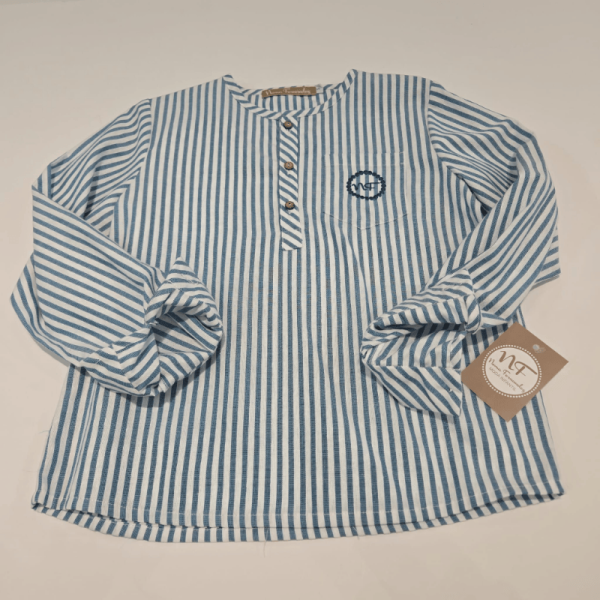 Camisa y pantalón rayas verde verano de Noma Fernández -50% - Imagen 4