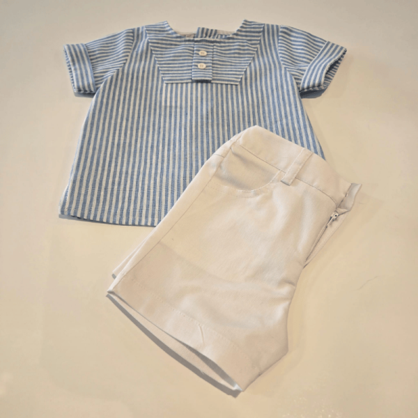 Conjunto niño dos piezas rayas Dornia de Paz Rodríguez verano