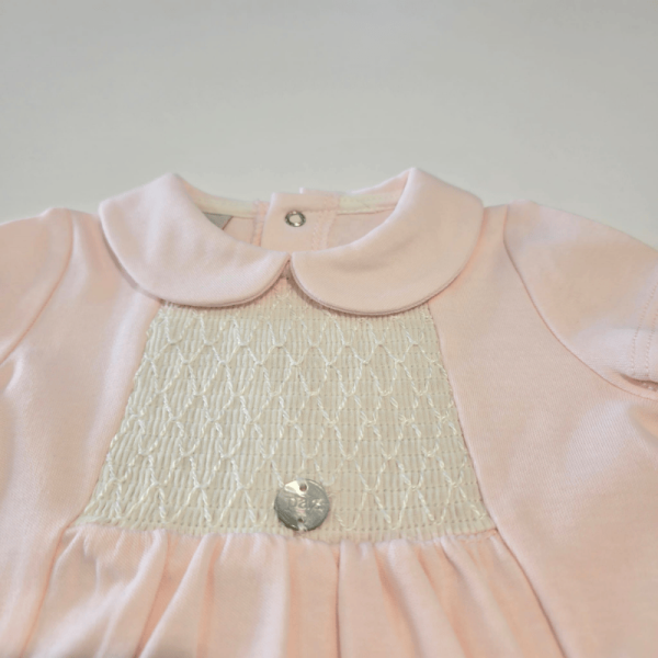 Pelele corto niña cuello nido abeja Paz Rodríguez verano