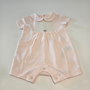 Pelele corto niña cuello nido abeja Paz Rodríguez verano