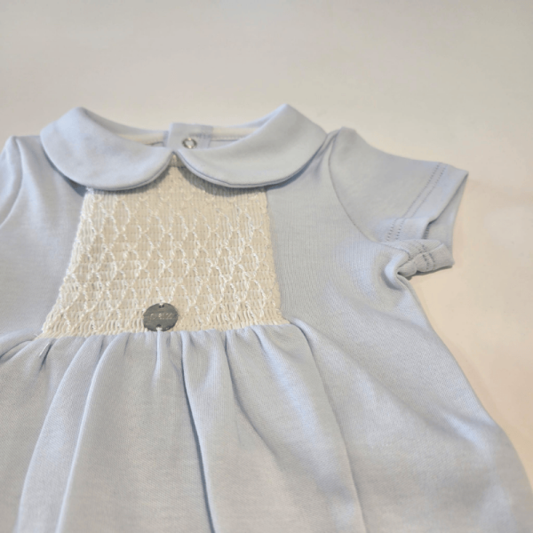 Pelele corto niño cuello nido abeja Paz Rodríguez verano