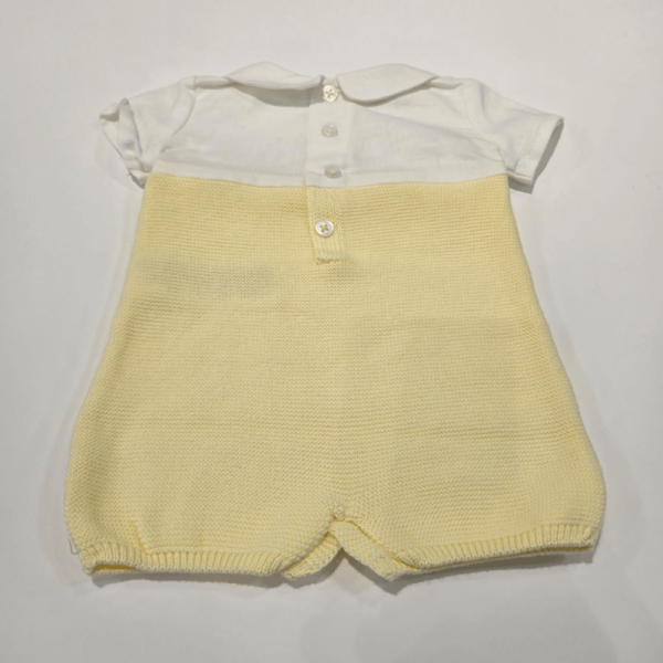 Ranita de punto y tela amarillo vento de Paz Rodríguez verano
