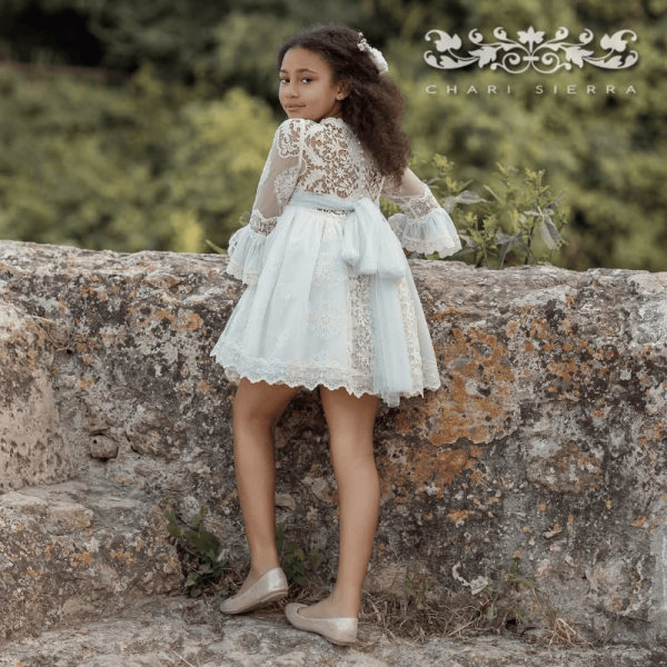 Vestido Colección Cintra celeste y beige de Chari Sierra 2025 - Imagen 6