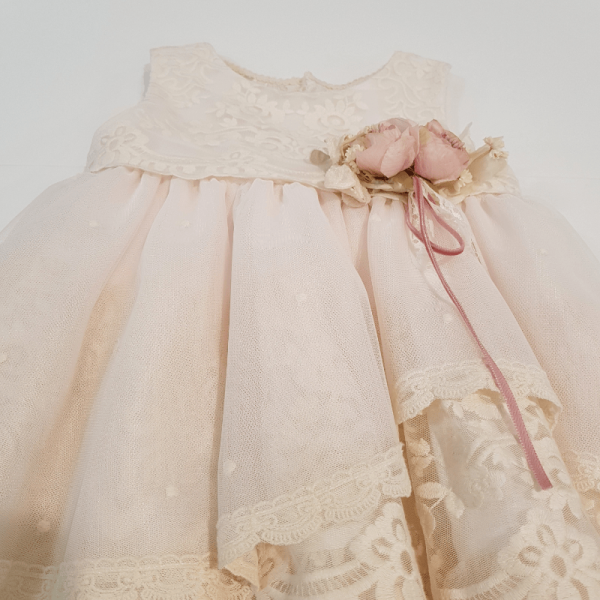 Vestido arras o fiesta rosa modelo Lara de Chari Sierra 2025