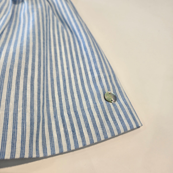Vestido blanco y azul dorna blanco azul de Paz Rodríguez verano
