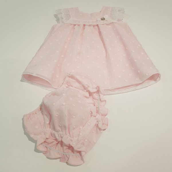 Vestido de organza y plumeti Linda de Paz Rodríguez