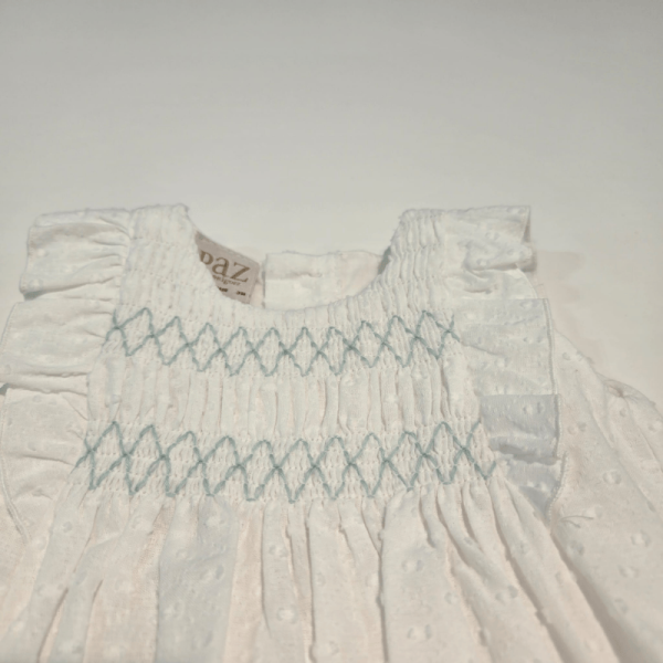Vestido plumeti y nido de abeja Eido de Paz Rodríguez - Imagen 2