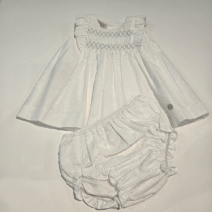 Vestido plumeti y nido de abeja Eido de Paz Rodríguez