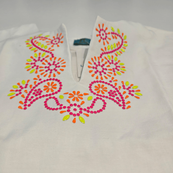 Cáftan pechera strass colección los Ángeles La Martinica verano
