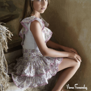 Conjunto Campiña camiseta y falda volantes Noma Fernández