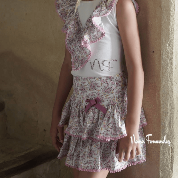 Conjunto Campiña camiseta y falda volantes Noma Fernández