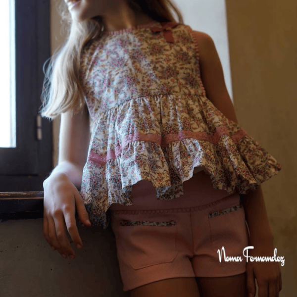 Conjunto blusón y short campiña de Noma Fernández Verano