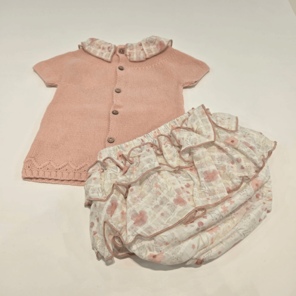 Conjunto braguita rosa empolvado Vintage de Pangasa Verano