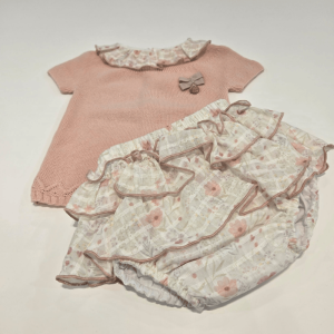 Conjunto braguita rosa empolvado Vintage de Pangasa Verano