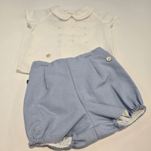 Conjunto camisa y pantalón corto pique niño de Paz Rodríguez