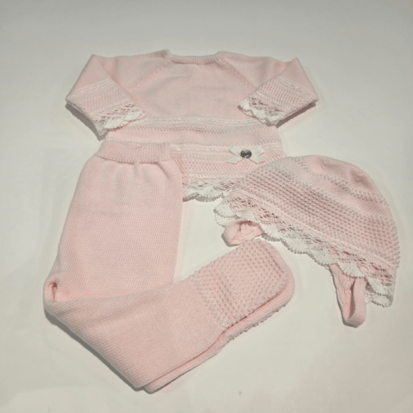 Conjunto jubón con polaina rosa tiza de Paz Rodríguez verano