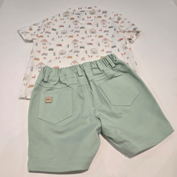 Conjunto niño camisa pantalón granja de Paz Rodríguez verano