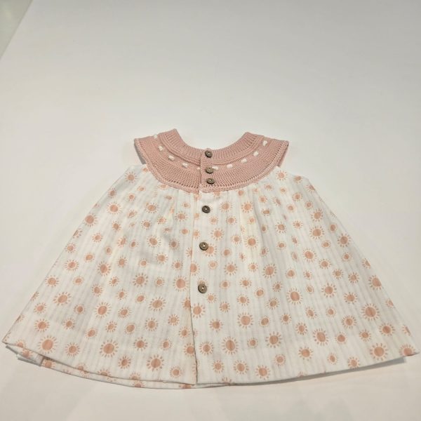 Vestido rosa palo estampado Sol niña Pangasa verano