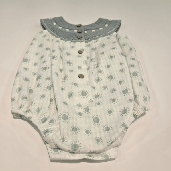 Pelele niño colección Sol color verde mint de Pangasa verano