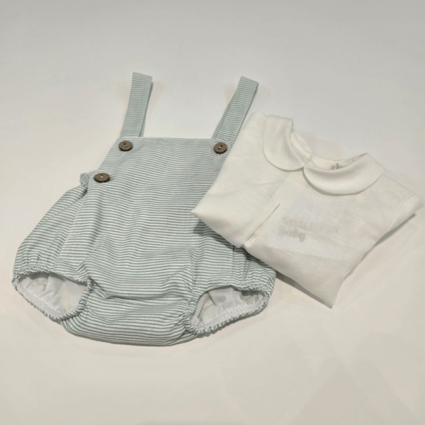 Peto rayas verde mas camisa niño Pangasa verano