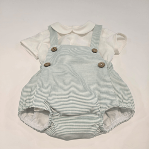 Peto rayas verde mas camisa niño Pangasa verano