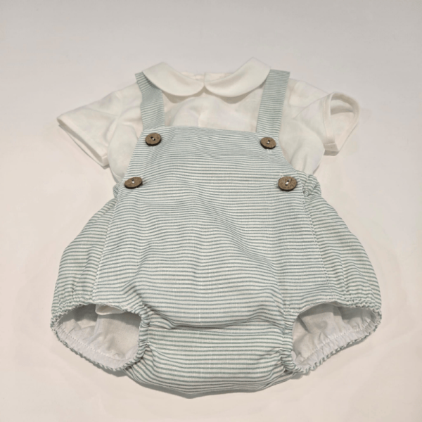 Peto rayas verde mas camisa niño Pangasa verano