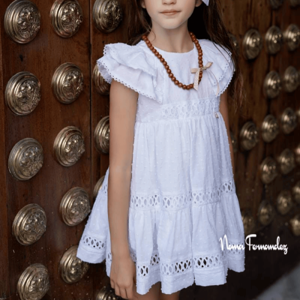 Vestido blanco colección Versalles de La firma Noma Fernández