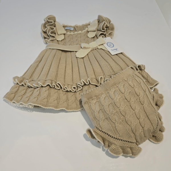 Vestido camel con braga niña Rahigo selección verano