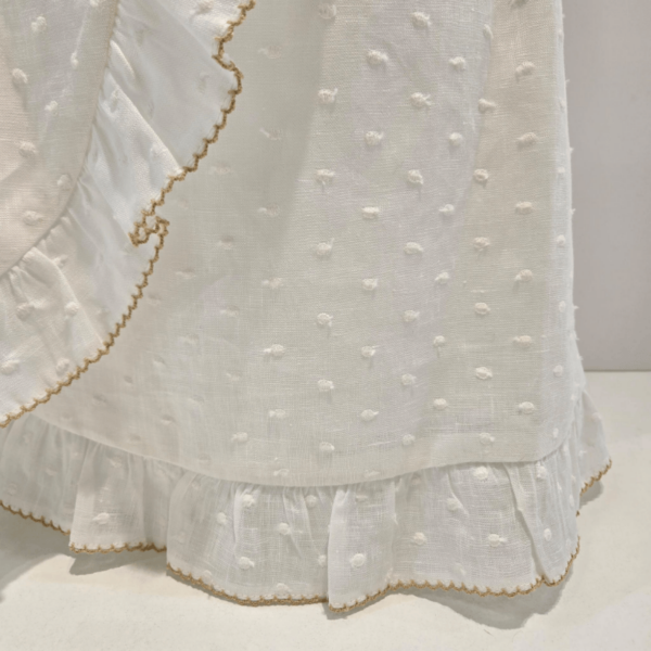 Vestido lino cruzado black & white La Martinica verano