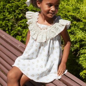 Vestido volantes con frunces bambi-sueños La Martinica verano