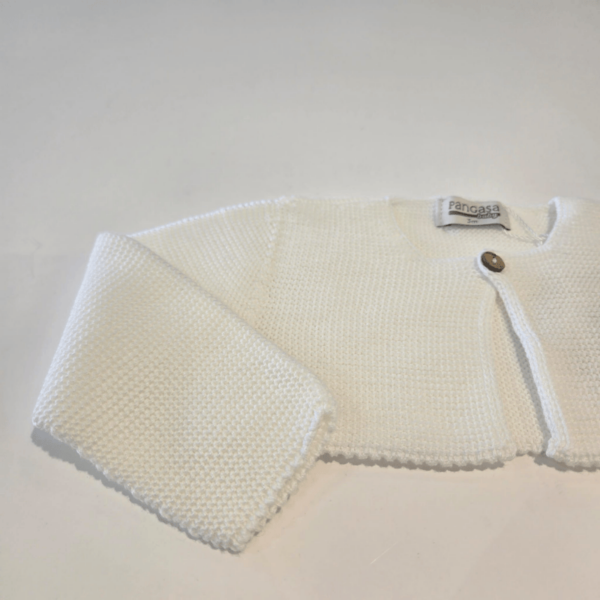 Chaqueta corta blanca perlé de Pangasa verano
