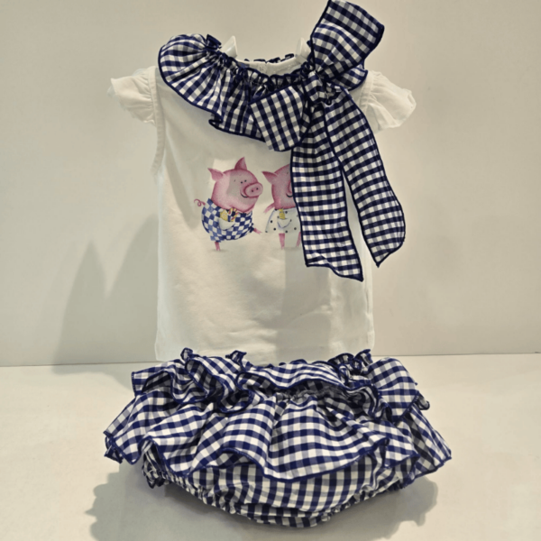 Conjunto braga azul colección pigs La Martinica verano - Imagen 5