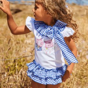 Conjunto braga azul colección pigs La Martinica verano