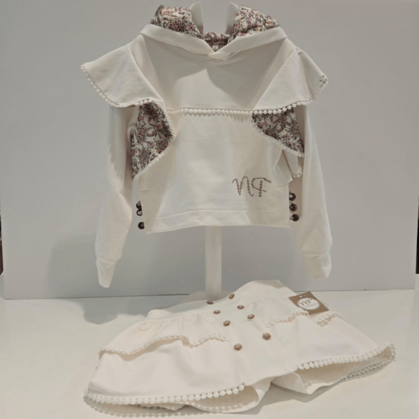 Conjunto falda short felpa campiña Noma Fernández verano