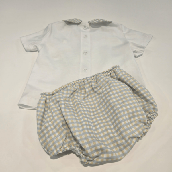 Conjunto niño camiseta y pantalón cuadritos Pangasa