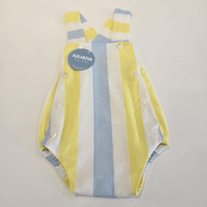 Peto tricolor amarillo azul y blanco Juliana verano