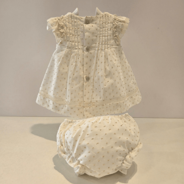 Vestido plumeti arena blanco roto Martín Aranda verano